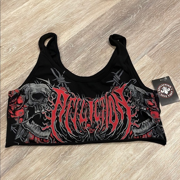 Affliction Tops - NWT - Affliction. “Bloodletter” cropped tank - oversized S; 3 sold, 1 available